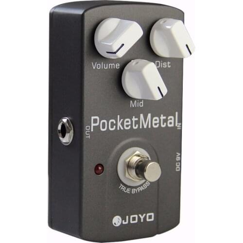 Guitarra Pocket Metal Electric Distortion Guitar Effect Pedal Box True By-pass Three Knobs Guitar Accessories