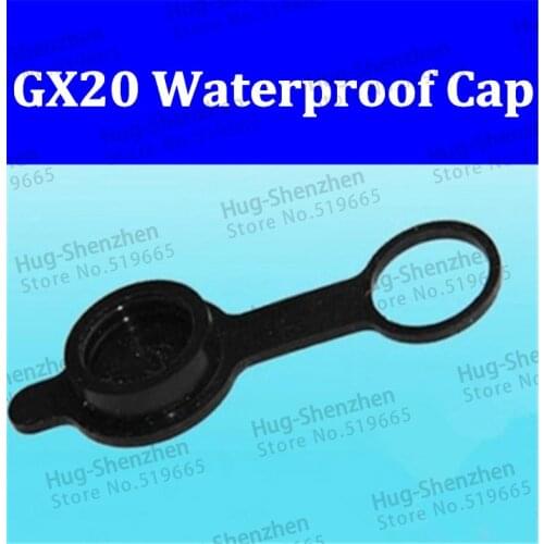 China wholesale 100pcs black color waterproof cap ,dust plug for GX20 Aviation connector