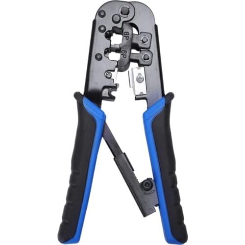 Multifunctional Crystal Head Crimping Tools Ratchet Crimping Tools Network Cable Clamp For 4P 6P 8P Rj-11 / Rj-12 Rj-45