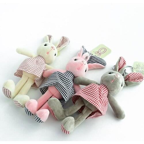 Cartoon Eyelashes Rabbit Stuffed Toys Plush Animals Soft Baby Boy Kids Toys for Children Girls Boys Kawaii Pendant Keychain