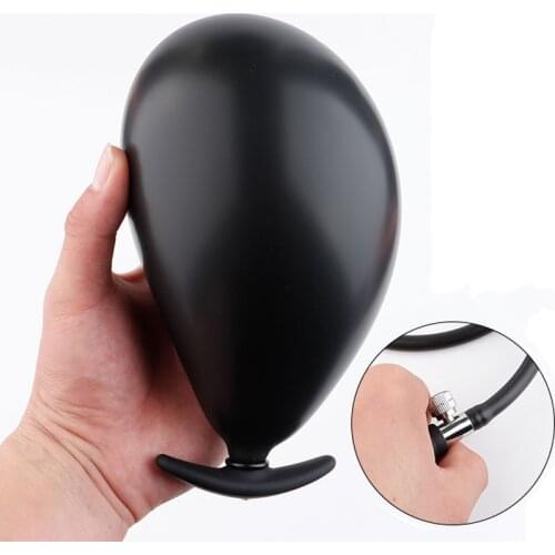 Inflatable Anal Plug Sex Toys for Women Men Pump Up Anus Dilator Extend Adult Silicone Expandable Butt Plug Backyard Game
