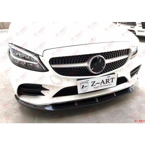 Z-ART W205 facelift carbon fiber front lip for W205 carbon fiber front spoiler for C class C43 carbon fiber front chin