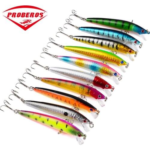 100 Pieces Luya Bait Minnow Fishing Lures 9.5cm 8.5g Swim Hard Bait Artificial Plastic Wobbler Bait/Wholesale Shop