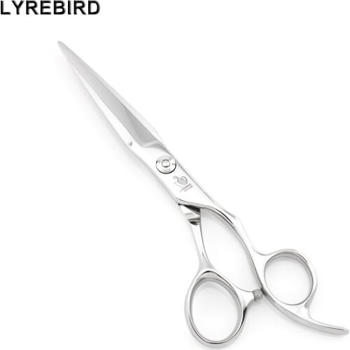 Professional Hair Shears 6 INCH Silver Scissors with Wide Blade F313 JAPAN 440C Lyrebird TOP 10PCS/LOT CLASS NEW