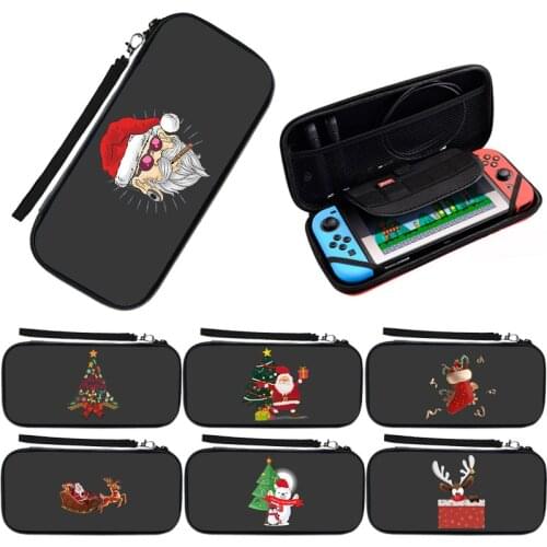 Merry Christmas Gift Storage Bag For Nintendo Nintend Switch Travel Carrying Protective Case NS Switch Game Console Box Shell