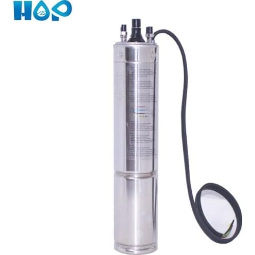 HOP-0.75KW solar power submersible water pump motor 4 inches centrifugal for farm irrigation