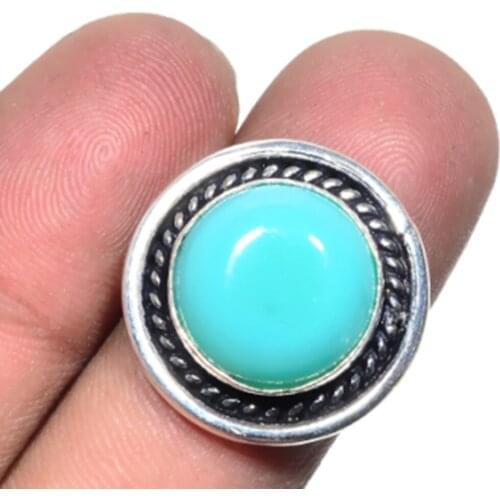 Opal Ring Silver Overlay over Copper, USA Size 7.75, R5105