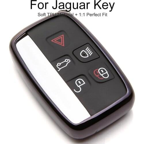 Tpu Car Key Case Cover For Jaguar Xf X Type Alarm XJ F Pace For Land Rover Freelander 2 Key Ring Chian Smart Key Fob Styling