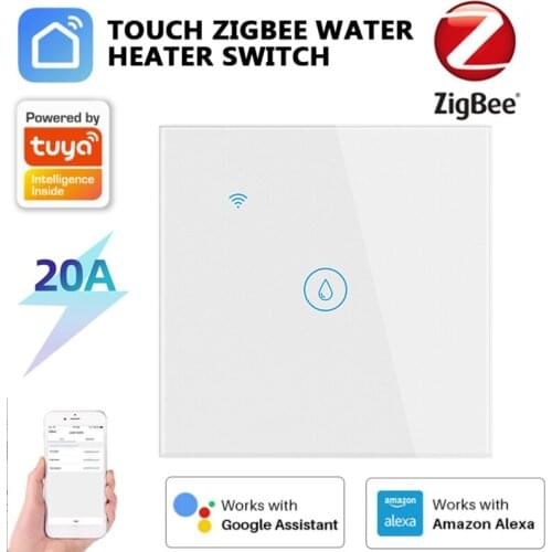 Tuya Zigbee Boiler Smart Switch Water Heater Switches Voice Remote Control Touch Panel Timer Outdoor Work Alexa Google Home