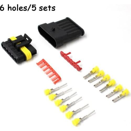 HID Waterproof Connectors 1/2/3/4 Pin 26 Sets 300V 12A Set 352pcs Pack Kit Truck Harness Car Electrical Wire Connector Plug
