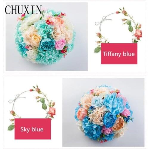 High grade Artificial flower silk rose hydrangea wedding Road cited decoration fake flowers ball large-scale T stage decoration