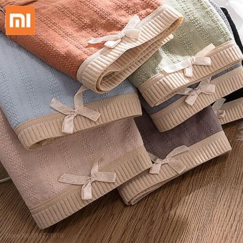 4Pcs/lot Xiaomi Women Panties Soft Cotton Underwear Antibacterial Ladies Briefs Mid Waist Comfortable Breathable Briefs Lingerie