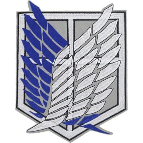 1Pc Cartoon Giant Investigation team Free Wing Iron On Anime Attack On Embroidered Clothes DIY Patch For Clothing Girls Boys