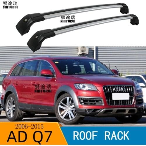 SHITURUI 2Pcs Roof bars For Audi Q7 5 door SUV 2006 - 2015 Aluminum Alloy Side Bars Cross Rails Roof Rack Luggage Carrier