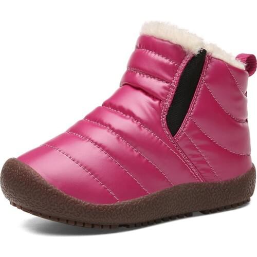 2019 New Winter Children Shoes Leather Waterproof Martin Boots For Brand Girls Boys Rubber Boots Fashion Sneakers Baby Snow Boot