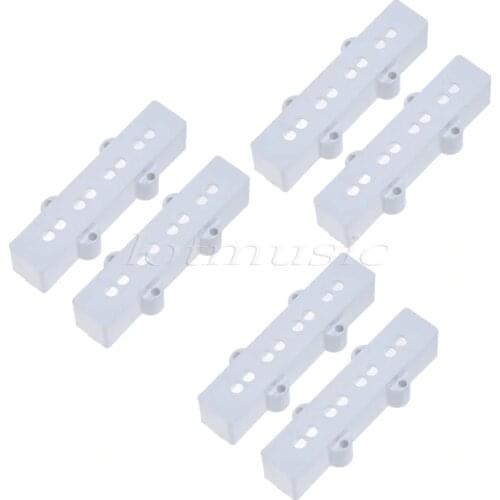 3sets White Vintage Bridge/ Neck Pickup Cover 4 String Open type for Jazz Bass guitar parts replacement
