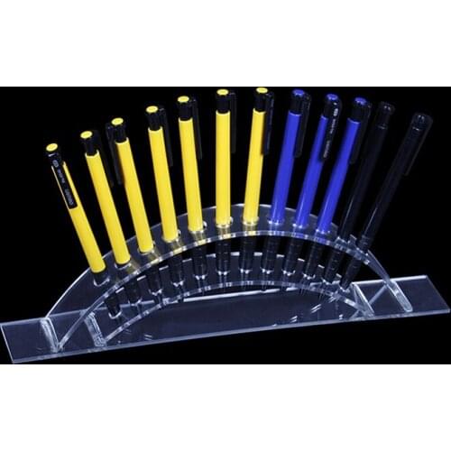 Acrylic Pen holder display stand clear makeup brush rack organizer holder for brush ballpiont pens eyebrow fountain pen 12 slot