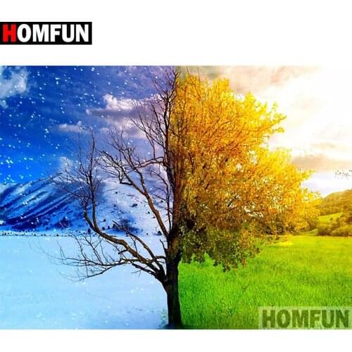 HOMFUN Full Square/Round Drill 5D DIY Diamond Painting "Tree scenery" 3D Embroidery Cross Stitch 5D Decor Gift A17694