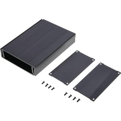 Aluminum PCB Instrument Box Black Aluminum Box Enclosure Case Circuit Board Project Electronic Storage Box Electronic Supplies