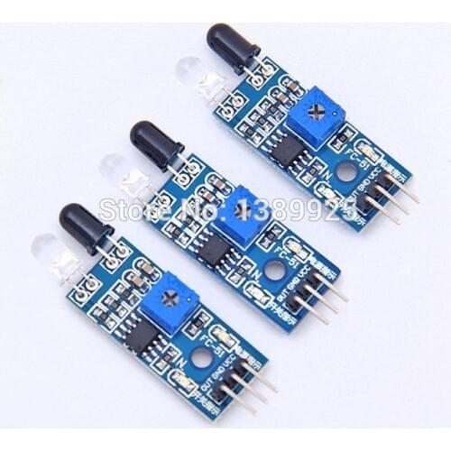 Free Shipping 50pcs/Lot 2015 Hot Sale Avoid IR Infrared Obstacle Smart Car Reflection Photoelectric Sensor Module