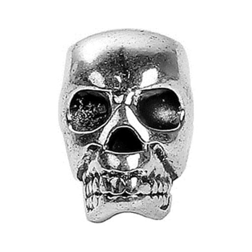 DoreenBeads Zinc Based Alloy 3D Spacer Beads Skull silver color Beads 12mm( 4/8") x 8mm( 3/8"), Hole: Approx 3.7mm, 4 PCs