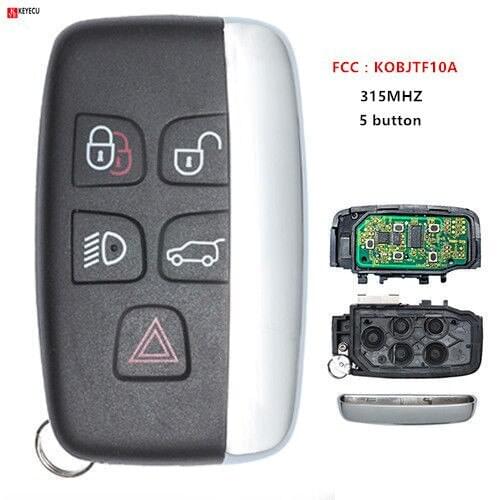Keyecu 5 BUTTON SMART REMOTE KEY FOB 315mhz for Land Rover Range Sport Evoque Vogue LR4 2010-2016 KOBJTF10A PCF7953 chip NO MARK
