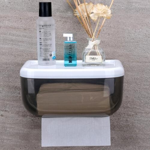 Toilet Paper Holder Waterproof Paper Holder Wall Mounted Tissue Holder Tissue Dispenser Multifunctional Storage Box
