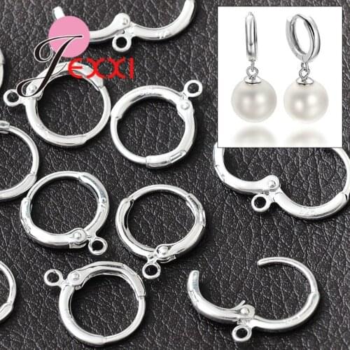 High Quality DIY Jewelry Findings for Earrings 50PCS/lot Fashion Solid 925 Sterling Silver Jewelry Accessories Women Stylish