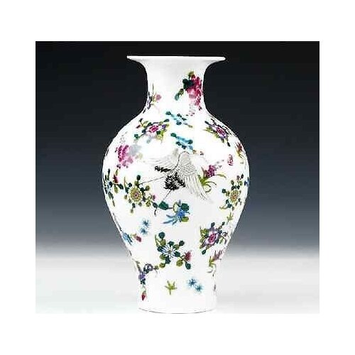 Marca porcelana china cerámica pájaros grúa Hok Zun taza botella tarro jarrón