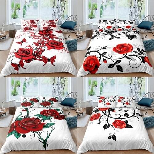 Printing Pattern Bedding Set 2/3 Pcs Duvet Cover Queen Twin King Size Quilt Cover Bedclothes Pillow Case Home Decor Textile