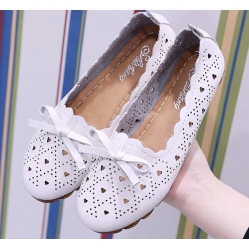 Lightweight Women Flats Soft Moccasins Women Genuine Leather Shoes Flat Shoes Woman Loafers Casual Shoe