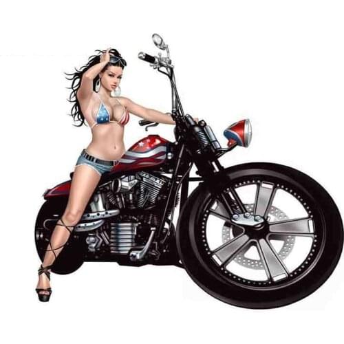 13cm X 11cm Hot Sexy Pin-up Girl Bra Car Stickers Decoration Car Bumper Vinyl Decal Accessories Motorcycle PVC
