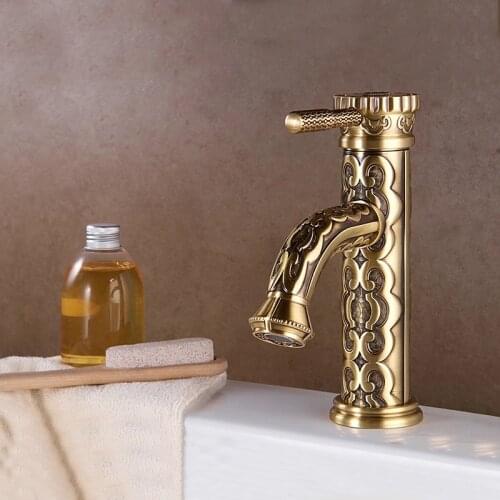 LTJ Antique Brass Bathroom Faucet Kitchen Faucet Shower Faucet For Bathroom Shower System Basin Sink Faucet Mixer LH10128