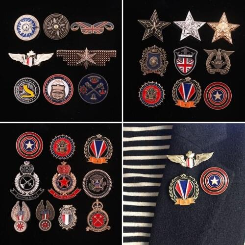 Fashion brooch breastpin Order of Merit college army rank patches metal patches badges applique patches for clothing EQ-2675