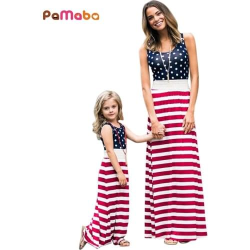 MUABABY Matching Dresses For Mom And Daughter