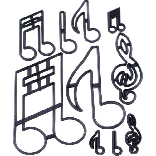 Musical Symbol Note Cookie Cutter Plastic Biscuit Cut Mold Baking Fruit Cut Cake Mold Embossing Printing Die