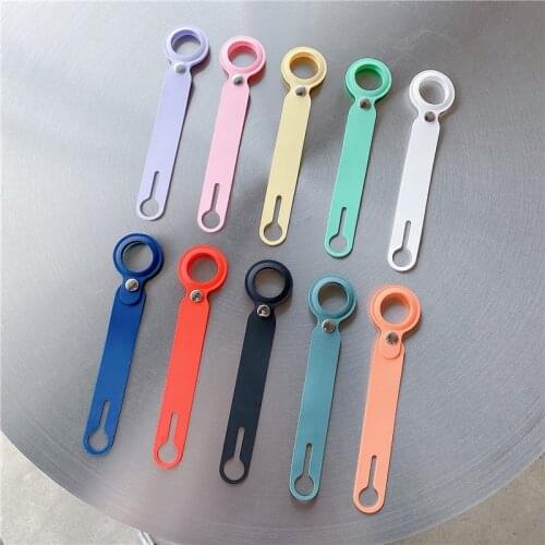 Soft Silicone Protective Loop Case For Apple Air Tags Anti-lost Keychain Protective Ring Cover For Airtag Locator Tracker