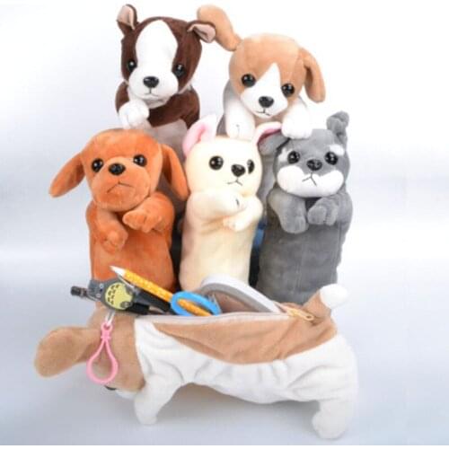 New puppy pencil bag 21cm Cute Husky dog puppy Plush bag Toys Xuena Ruiji animal Storage bag pencil bag gift for child K0041