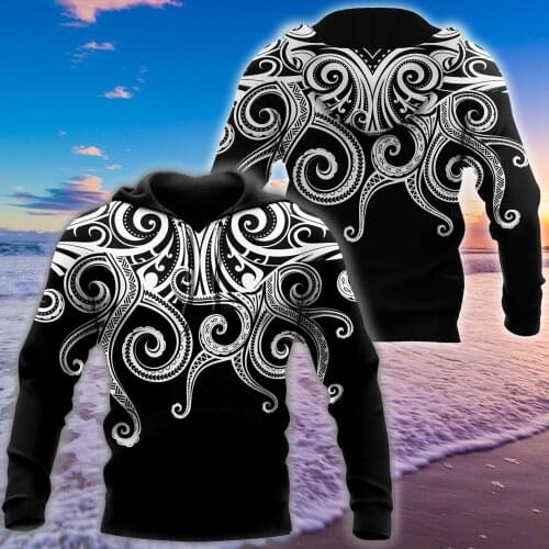 Polynesian Octopus Tattoo 3D All Over Printed Fashion Men Hoodie Unisex Casual Jacket Pullover Streetwear sudadera hombre DW0418