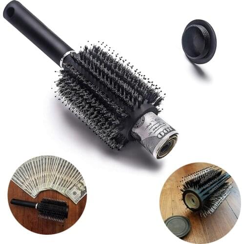 Professional Hair Brush Comb Portable Money Jewelry Storage Comb Safe Stash Comb Shape Storage Box For Home Travel Hairdressing