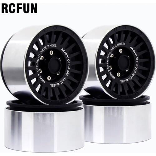 RC 4Pcs 2.2Aluminum Alloy Beadlock 2.2" Wheel Rim Hub for 1/10 RC Crawler G53 simulation climbing car