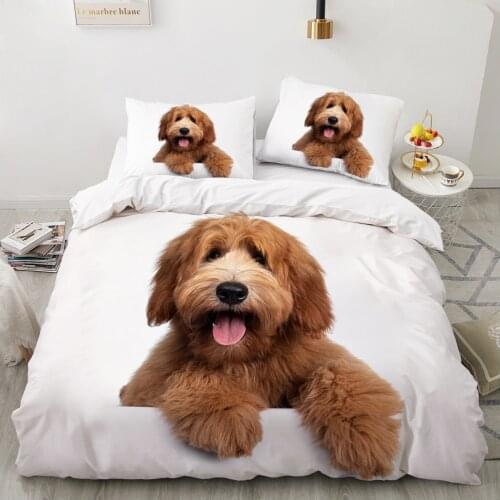 Luxury 3D Bedding set Europe Queen King Double Duvet cover set Bed linen Comfortable Blanket/Quilt cover Bed Set animal brown