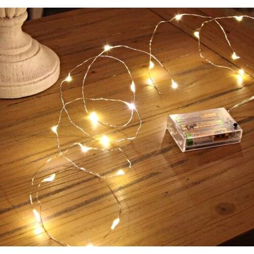 Led String Lights, Mini Battery Powered Copper Wire Starry Fairy Lights, Battery Operated Lights for Bedroom, Christmas, Parties