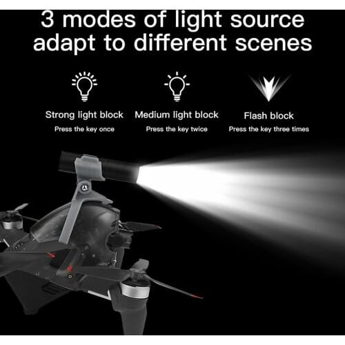 Drone Night Flight LED Light For DJI FPV Combo Fill light Lamp 3D Printed Flashlight Bracket for DJI FPV Drone Accessories