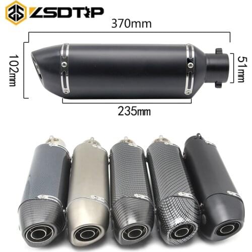 ZSDTRP 51mm Universal Modified Motorcycle Motocross Exhaust Muffler Dirt Bike Exhaust With DB Killer Fit Motorbike Scooter ATV