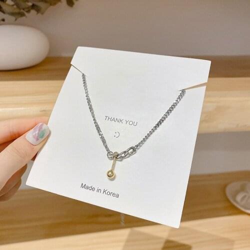 2021 New Creative Simple Necklace Female Cold Wind Simple Temperament Exquisite Clavicle Chain Short Personality Item Jewelry