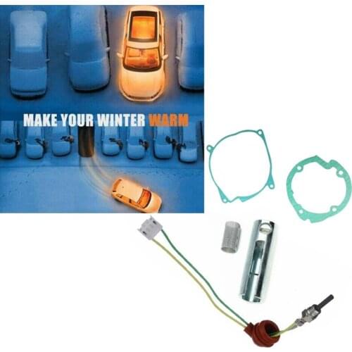 1Set 5Pcs Car Air-Crude Oil Gaskets Strainers+12V Ceramic Glow Plug for Air-Crude Oil Heater Similar Webasto