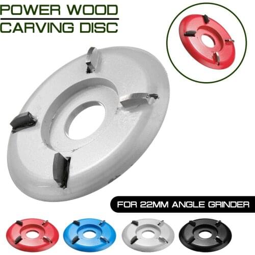 90mm H22 Power Wood Carving Disc Milling Cutter For 22mm Angle Grinder Tool Four-tooth Arc Woodworking Turbo Plane Disc Grinder