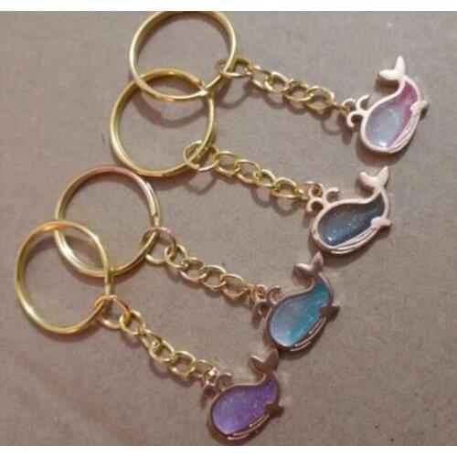 Enamel Mixed Color Whale Unicorn keychain Mermaid Key ring For Bag Key Holder Charm pendant Car Key Chains Key Ring lucky Gifts