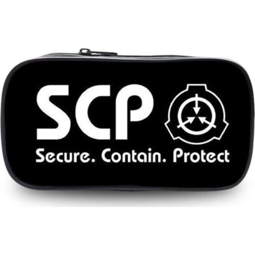 SCP Secure Contain Protect Anime Wallet 8 Inch Pencil Case School Supplies Stationery Storage Bag Boys Girls Gifts